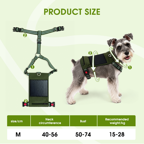 Solprime solar pet harness in use